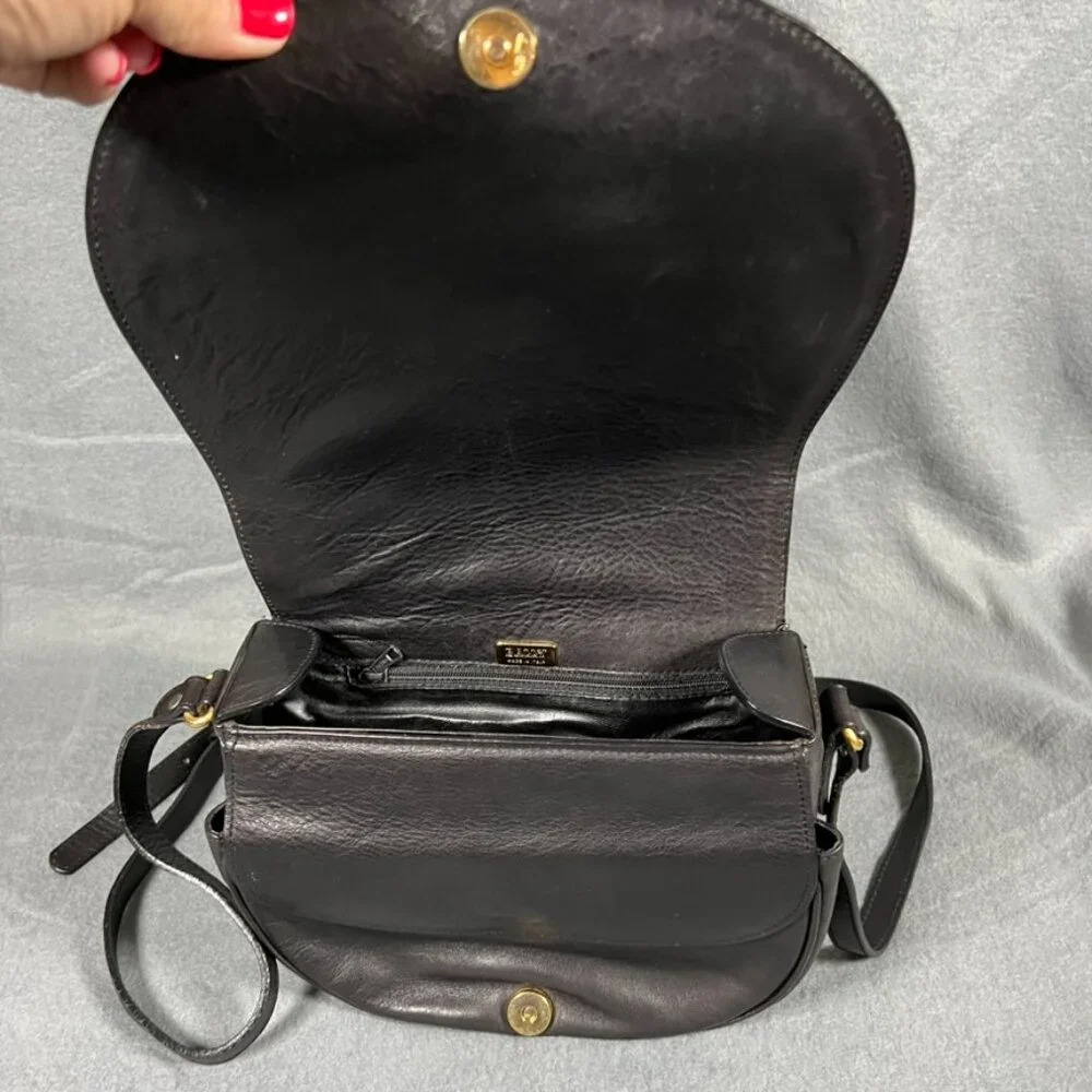 Vintage Bally Woven Straw Leather Crossbody Shoulder Bag RARE Black Grey - Picture 3 of 10